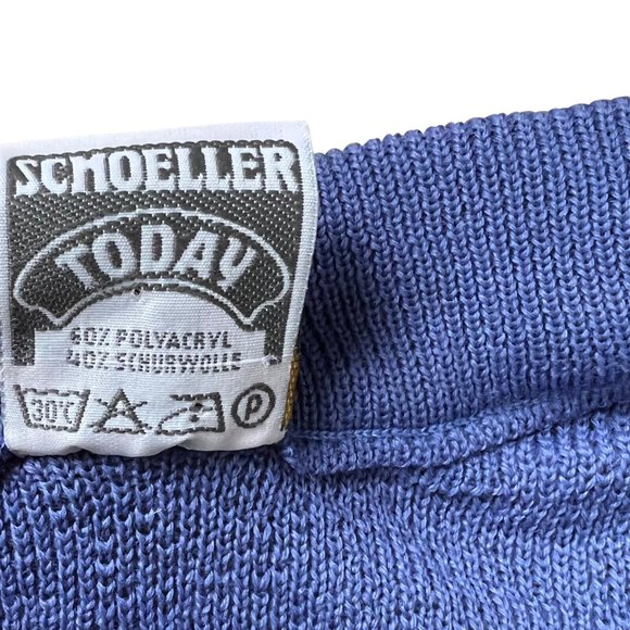 FREYA (Germany) Vintage Moss Stitch Garter Block Open Front Cardigan : L - Picture 7 of 7